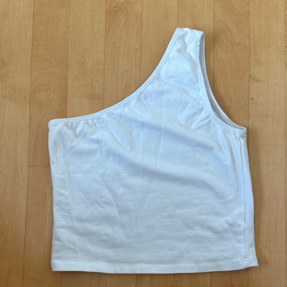Brandy Melville White One-Shoulder Top - Picture 4 of 4
